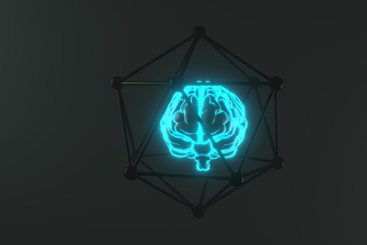 Cerveau lumineux symbolisant la santé cérébrale et la prévention du déclin cognitif
